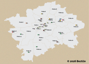 Mapa pražských NZDM